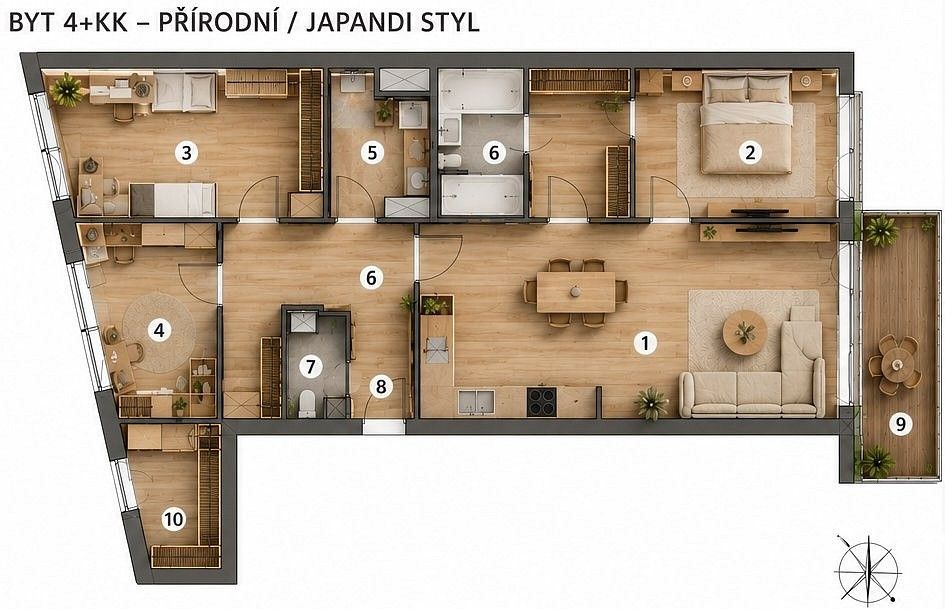 Prodej byt 4+kk - Hrušovany u Brna, okres Brno-venkov, Jihomoravský kraj, 92 m² - 5
