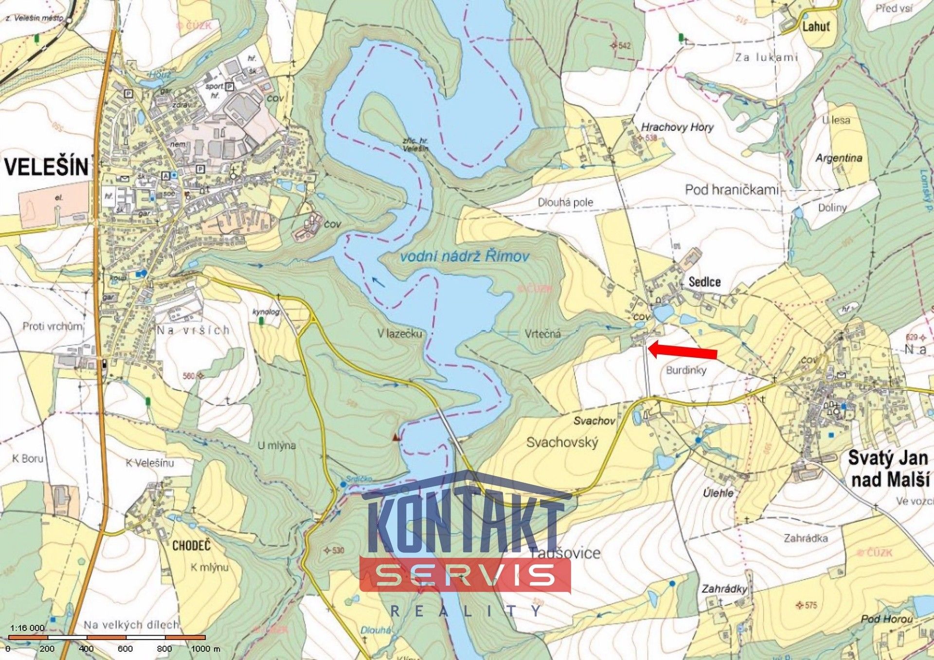 Prodej pozemek pro bydlení - Sedlce, Svatý Jan nad Malší