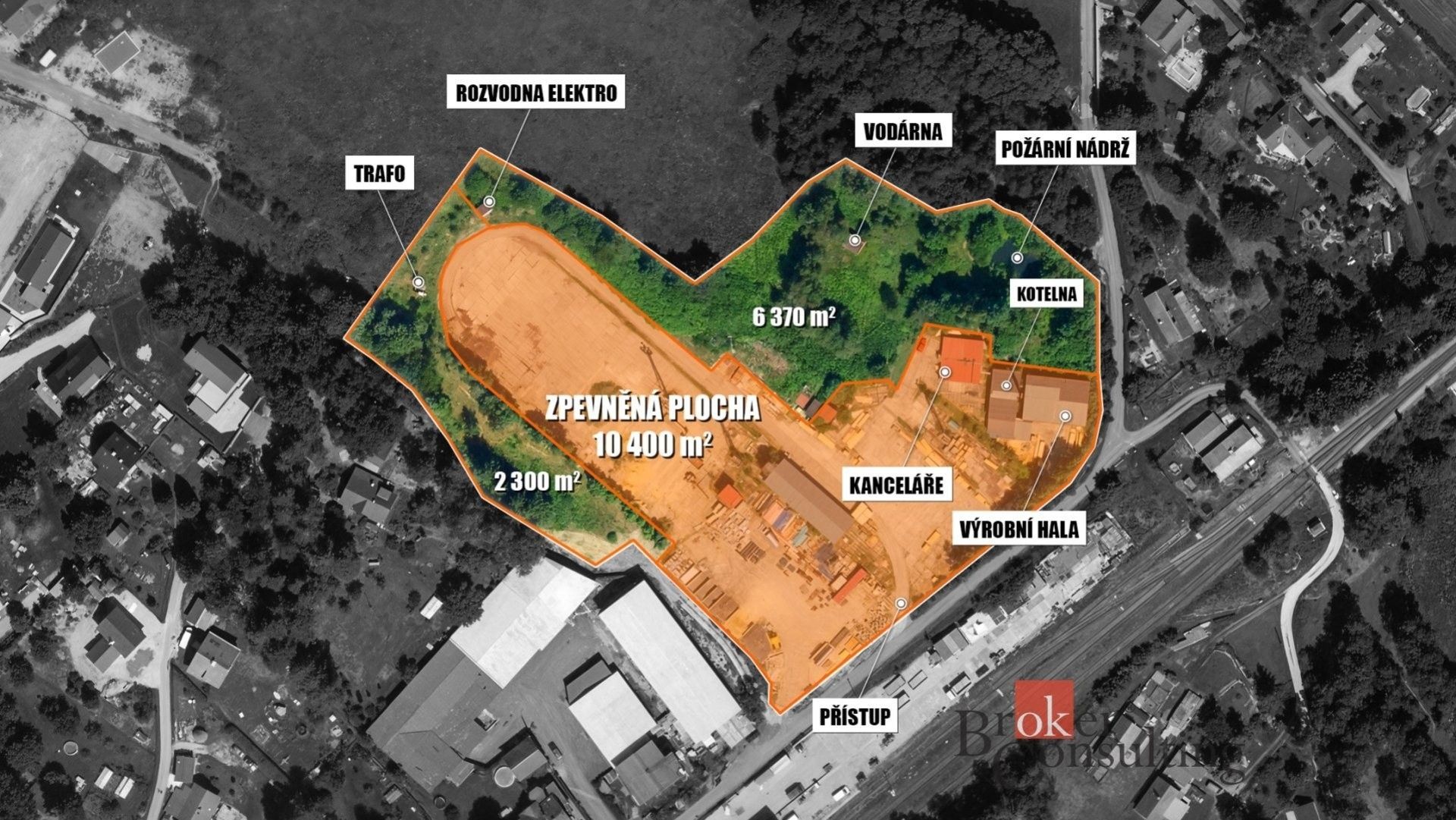Prodej komerční pozemek - Nádražní, Mníšek, 20 448 m² - 2