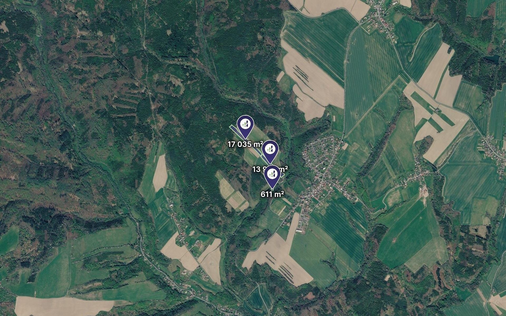 Zemědělské pozemky, Slatina, 31 583 m² - 2