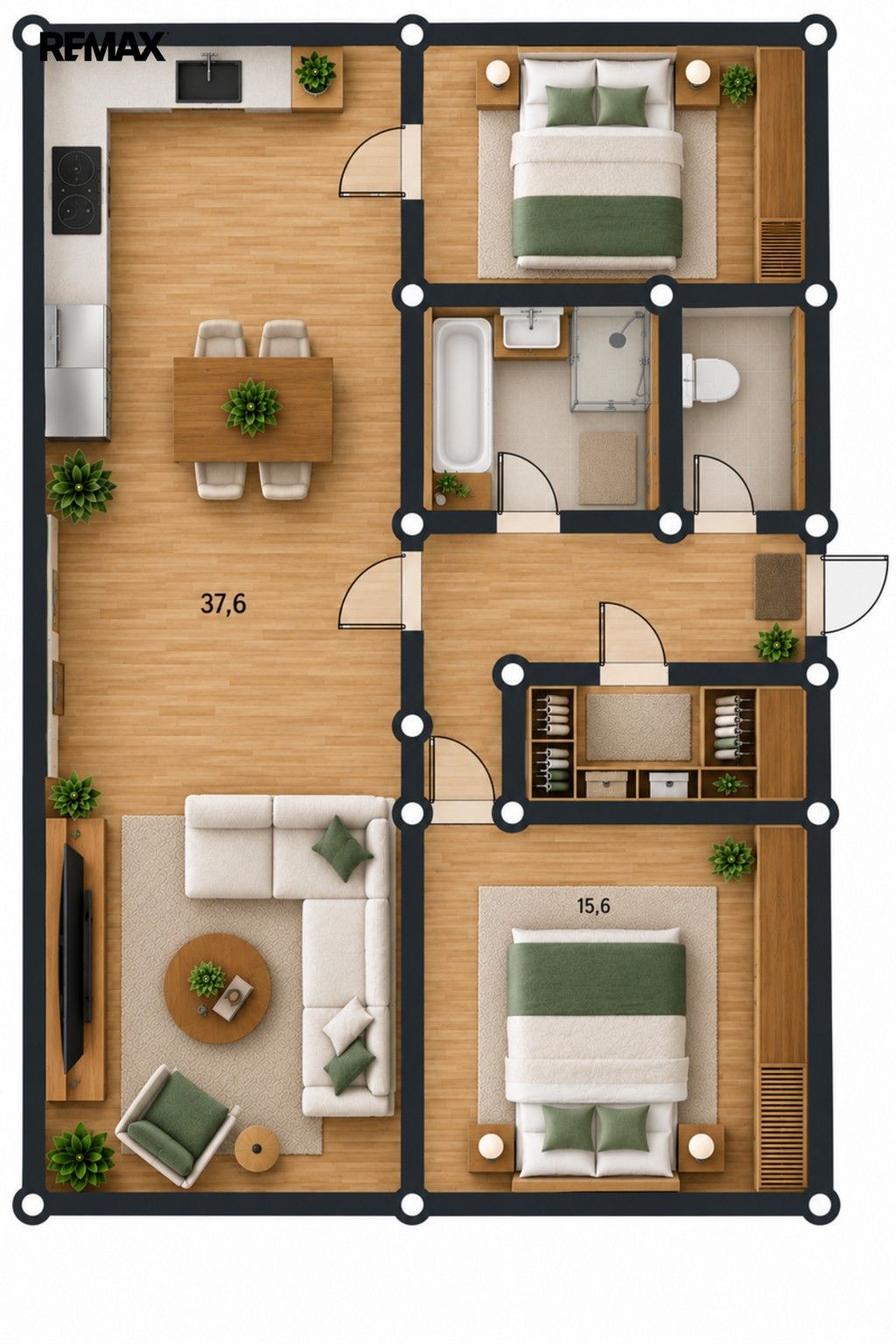 Byt 3+1 · 81 m² · Jankovcova 2872, Teplice Trnovany - 4