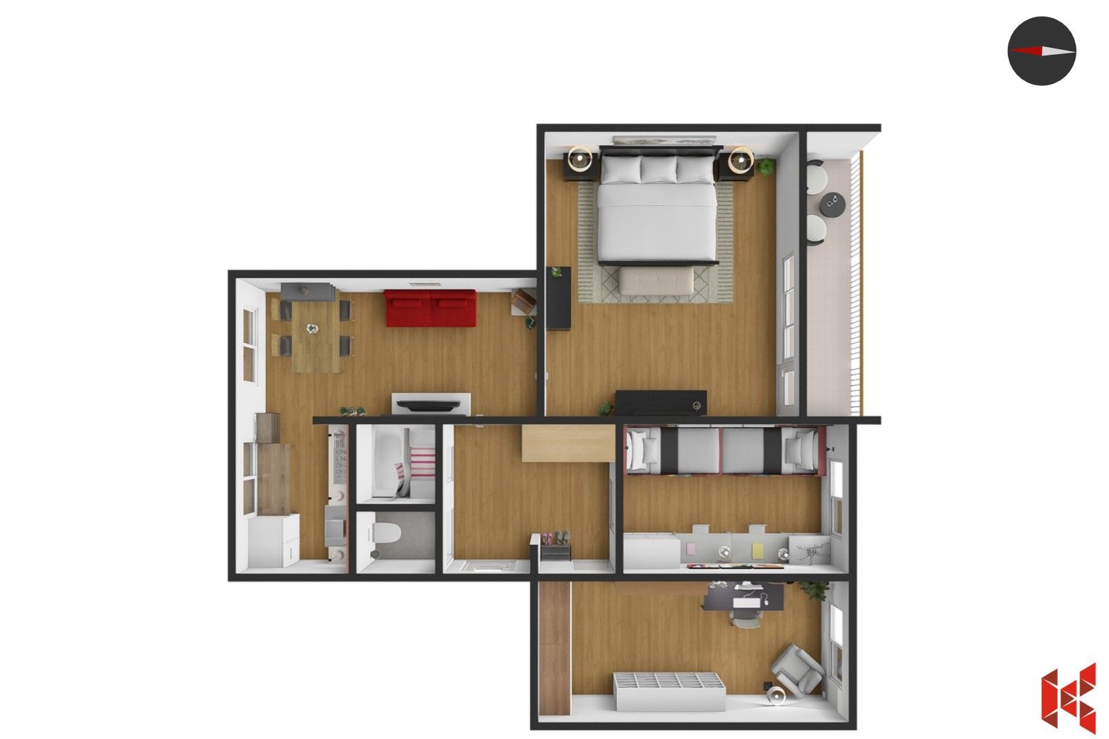 Prodej byt 4+kk - Hlavní, Praha, 73 m²