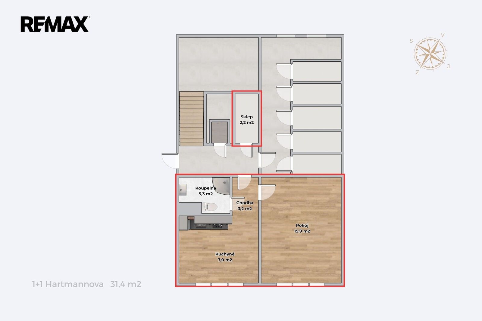 Byt 1+1 · 31 m² · Hartmannova 1126, Třebíč Horka-Domky - 4