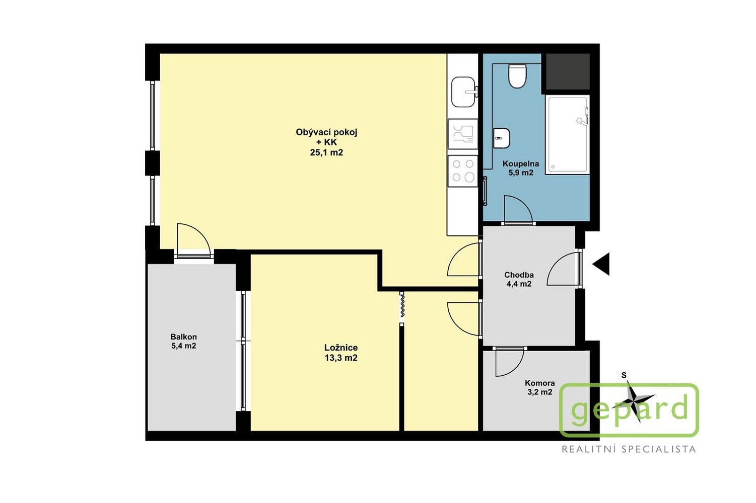 Byt 2+kk · 63 m² · Stočesova, Praha 6 - Ruzyně - 4