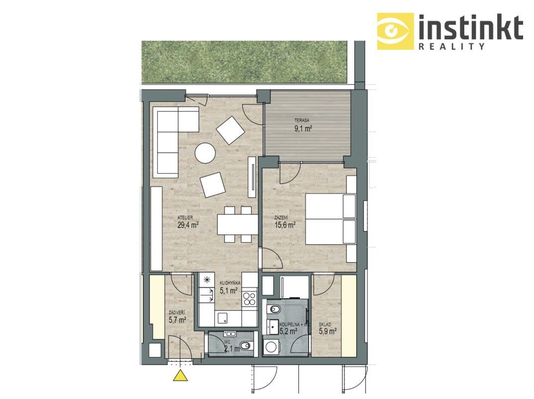 Pronájem byt 2+kk - V podhájí, Praha, 78 m²