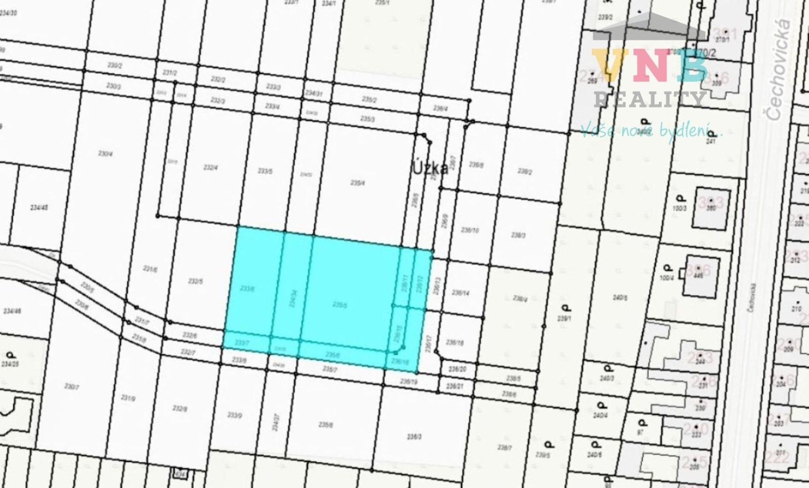 Pozemky pro bydlení, Prostějov Čechovice, 2 134 m² - 2