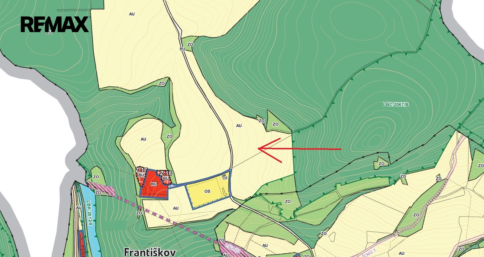 Prodej zemědělský pozemek - Františkov nad Ploučnicí, 28 000 m² - 5