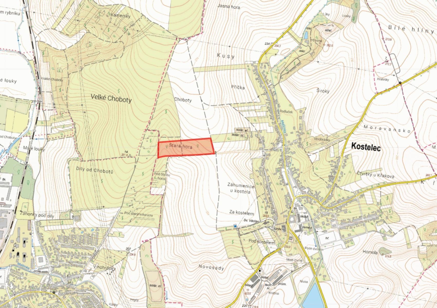 Prodej pozemek - Kostelec - 2
