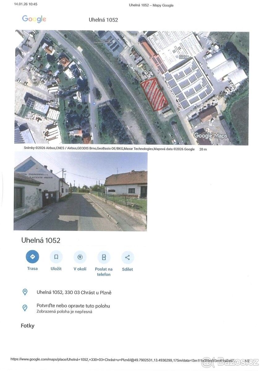 Pozemky pro bydlení, Chrást u Plzně, 330 03