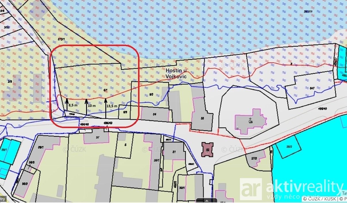 Prodej pozemek pro bydlení - Hostín u Vojkovic, 1 755 m² - 5