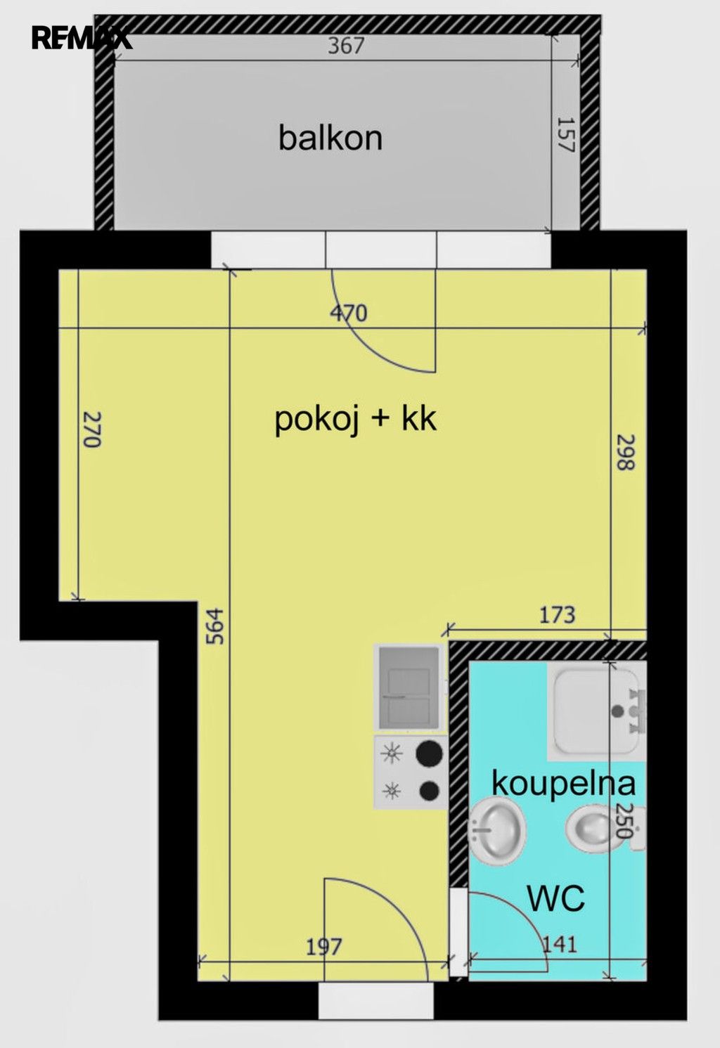 Byt 1+kk · 22 m² · Revoluční 26, Velký Osek - 4