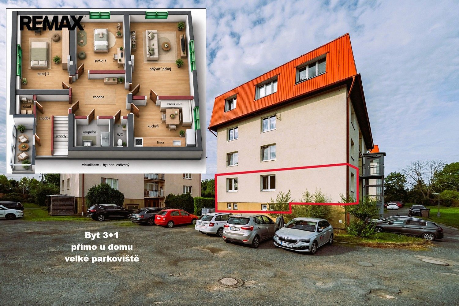 3+1, Náměstí Vítězslava Hálka, Odolena Voda - Dolínek, okres Praha-východ, 77 m² - 2