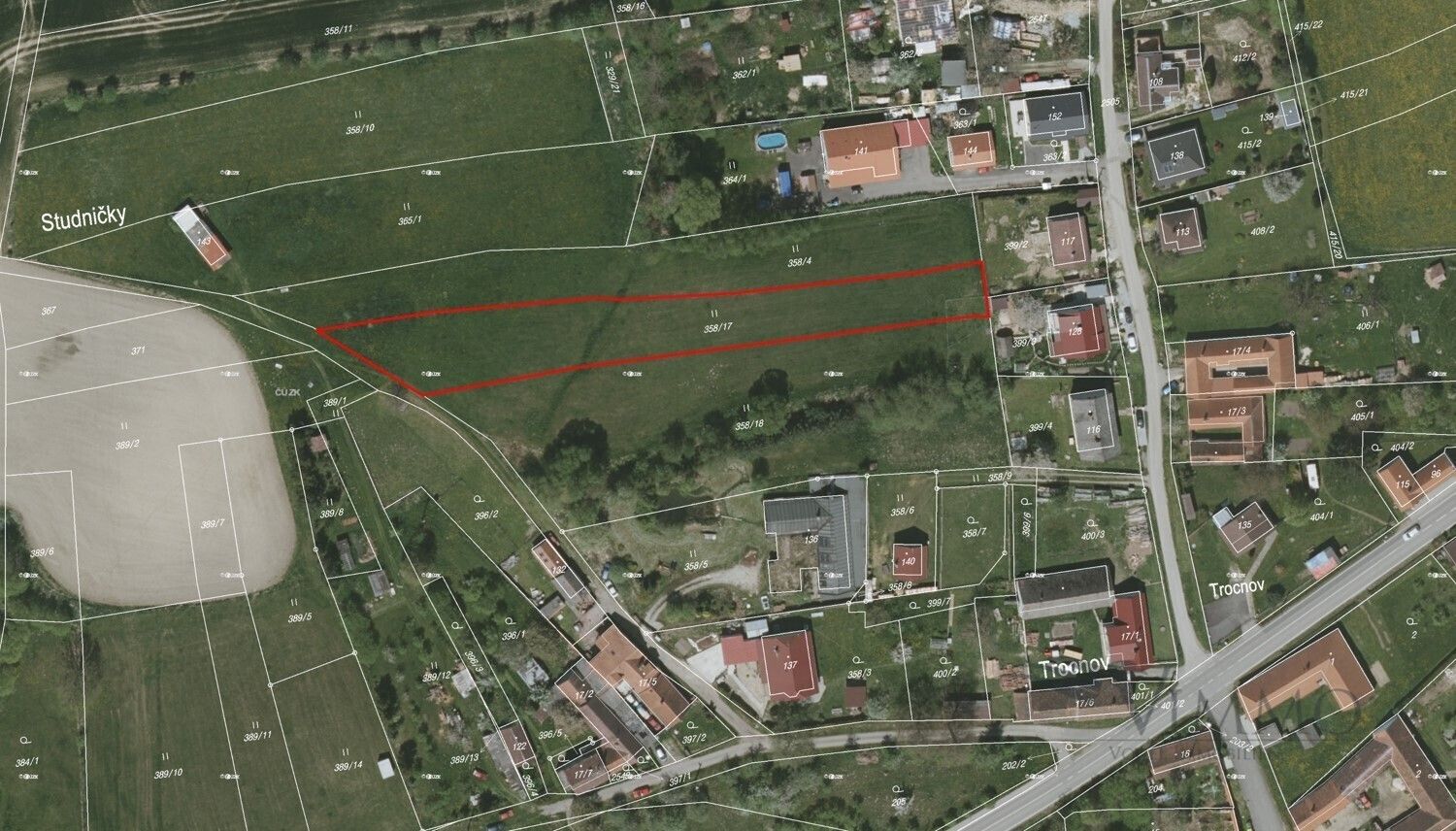 Pozemky pro bydlení, Trocnov, Borovany, 2 m²