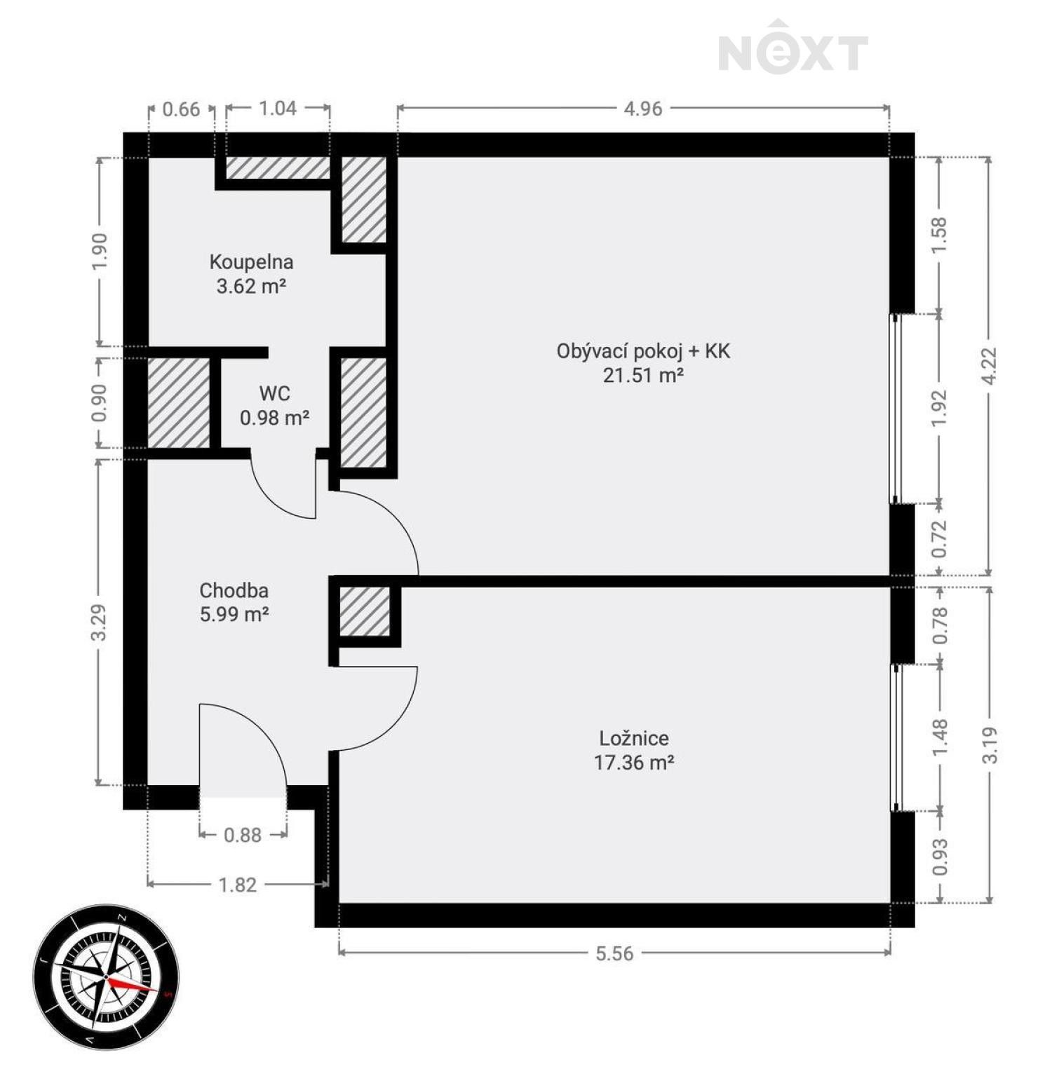 Pronájem byt 2+kk - Vršovická 866, Praha Vršovice, 49 m² - 5