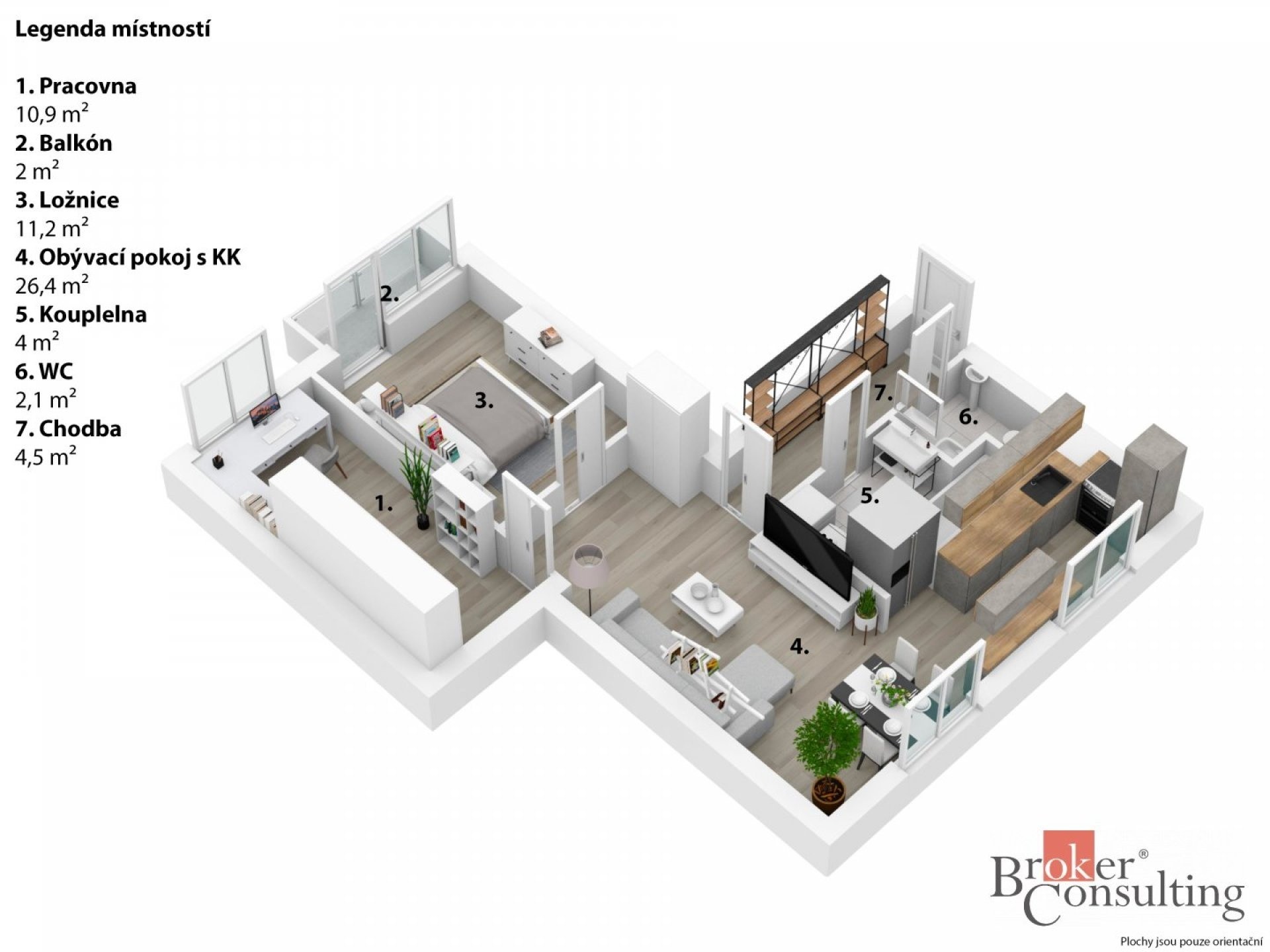 Byt 3+kk · 65 m² · Čs. armády, Týniště nad Orlicí - 2