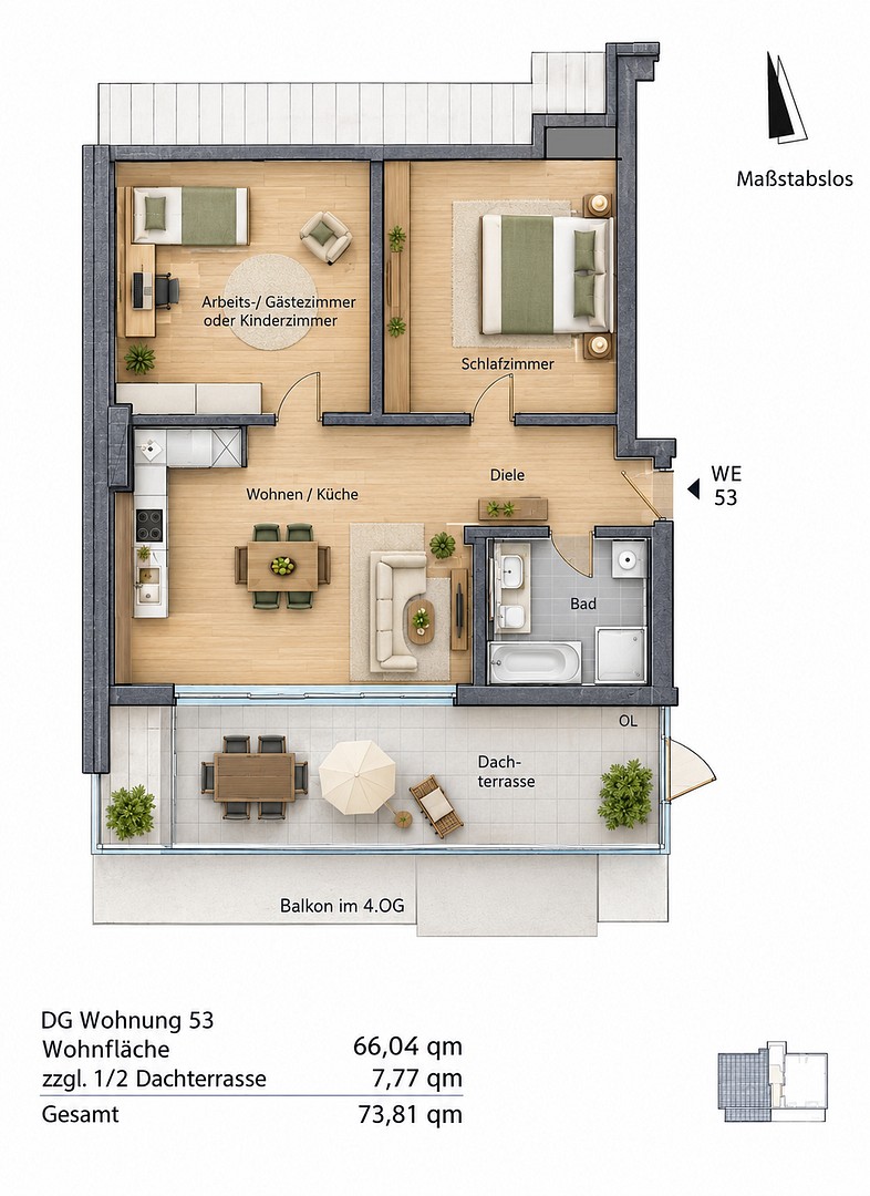 3+1, Berlin Moabit Berlin 10551, 74 m² - 2