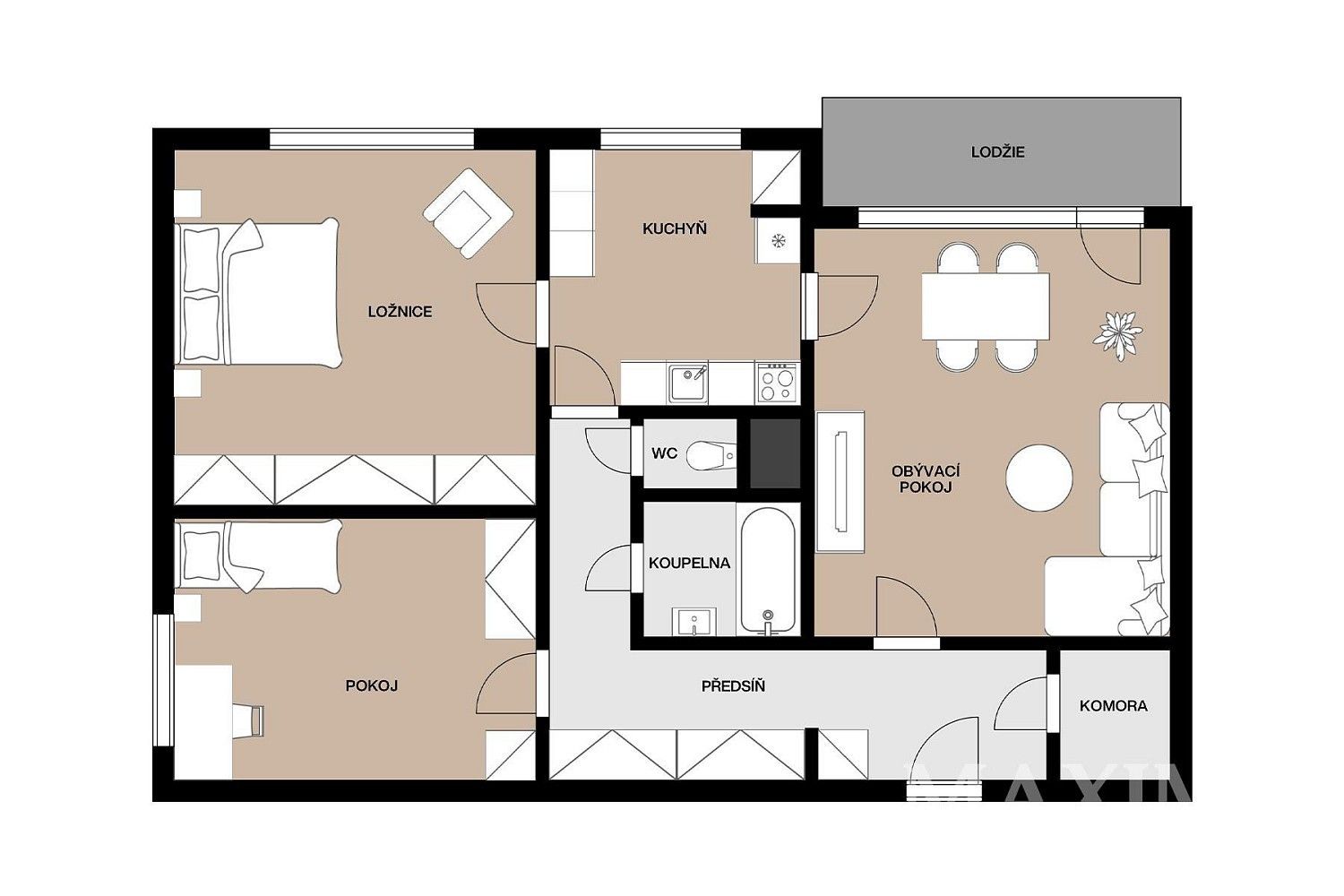 Prodej byt 3+1 - Borského, Praha 5 - Hlubočepy, 76 m² - 5