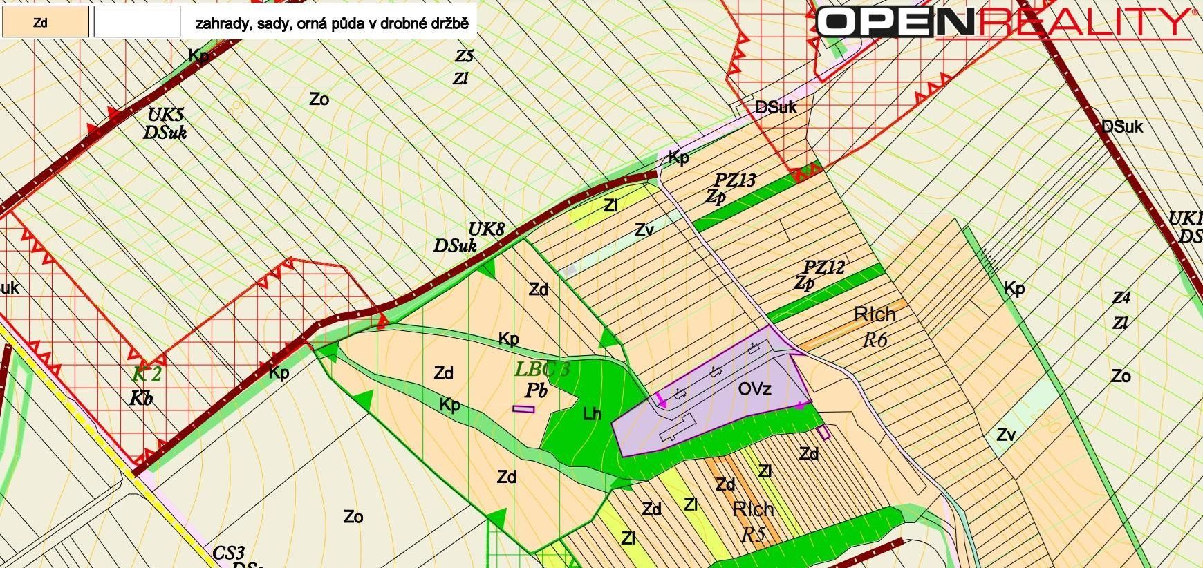 Prodej zahrada - Hostěrádky-Rešov, 731 m²