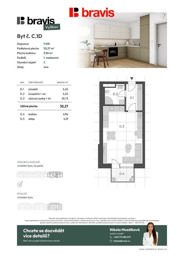 Byt 1+kk · 43 m² · Vyškov Vyškov-Předměstí - 4