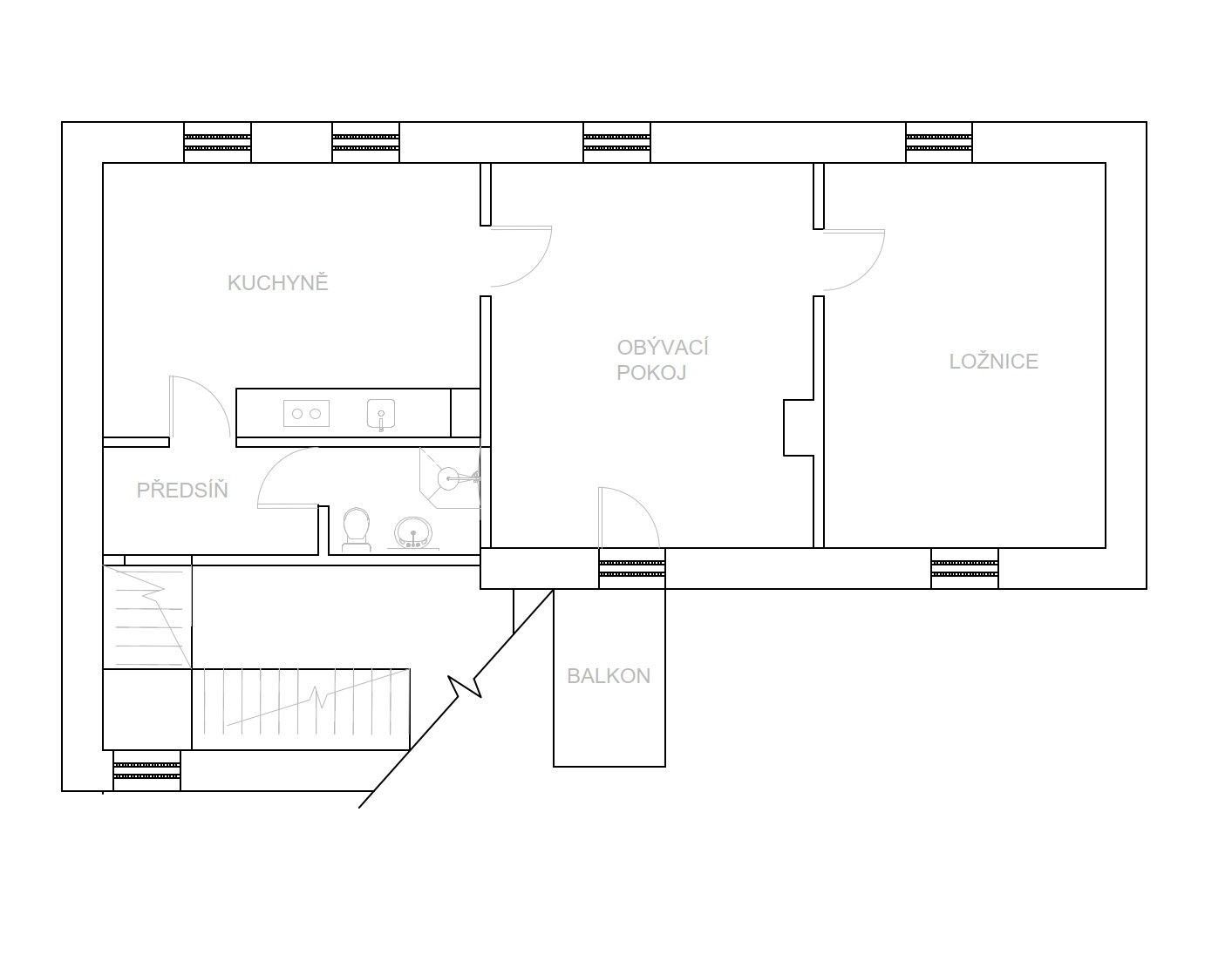 Pronájem byt 2+1 - V chaloupkách, Lety - Lety u Dobřichovic, Středočeský kraj, 73 m² - 5