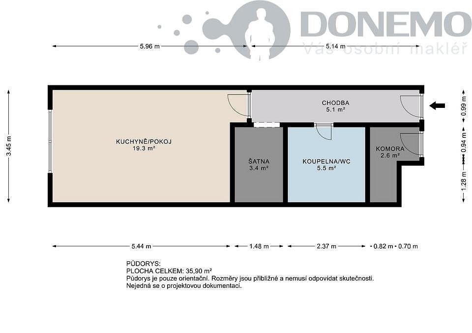 1+kk, Wolkerova, Olomouc, 34 m² - 2