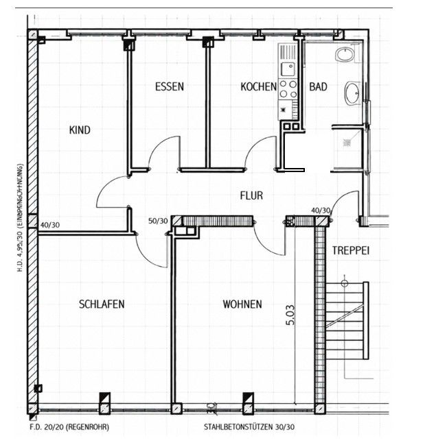 4+1, Zimmermannstraße 10 Wiesbaden Wiesbaden Hessen 65185, 86 m² - 2