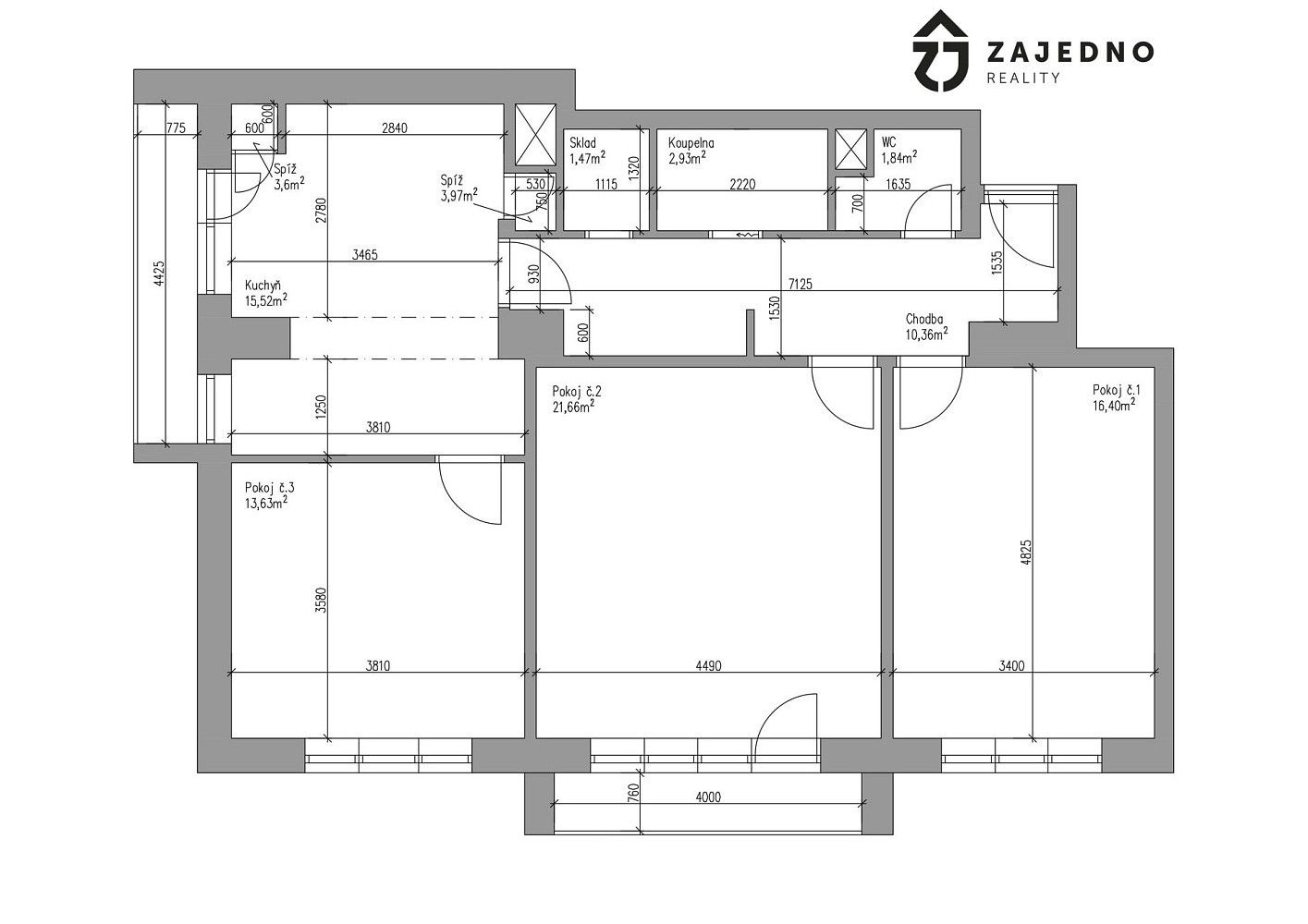 Prodej byt 3+1 - Podlesí, Blansko, 92 m² - 2
