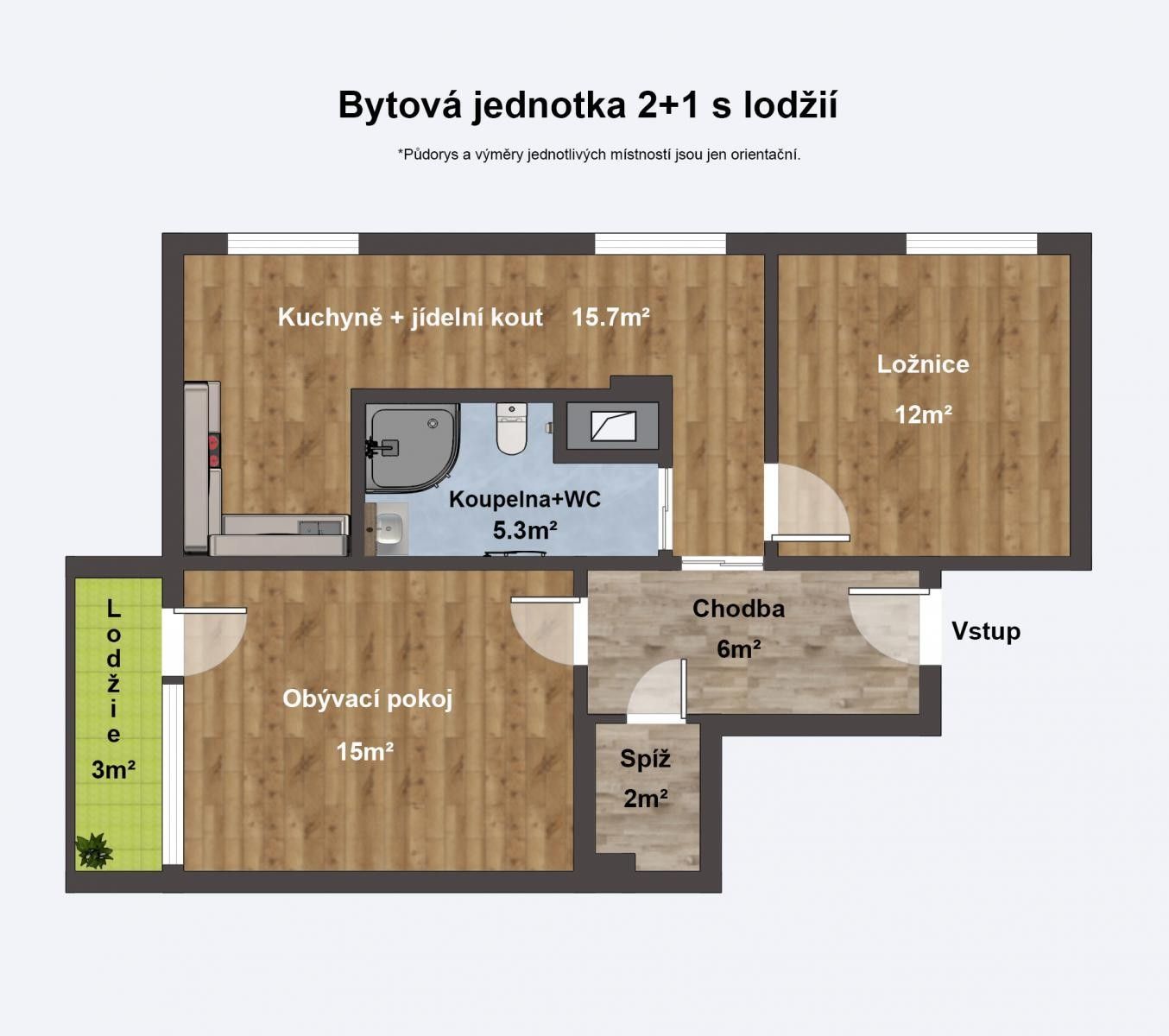 Pronájem byt 2+1 - Sibiřská, Ústí nad Labem, 60 m²