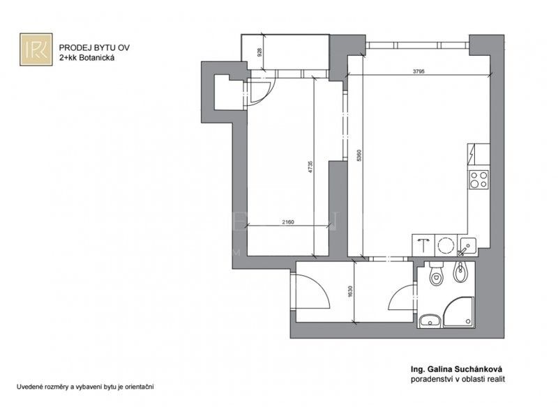 Prodej byt 2+kk - Botanická, Brno Veveří, 48 m² - 5