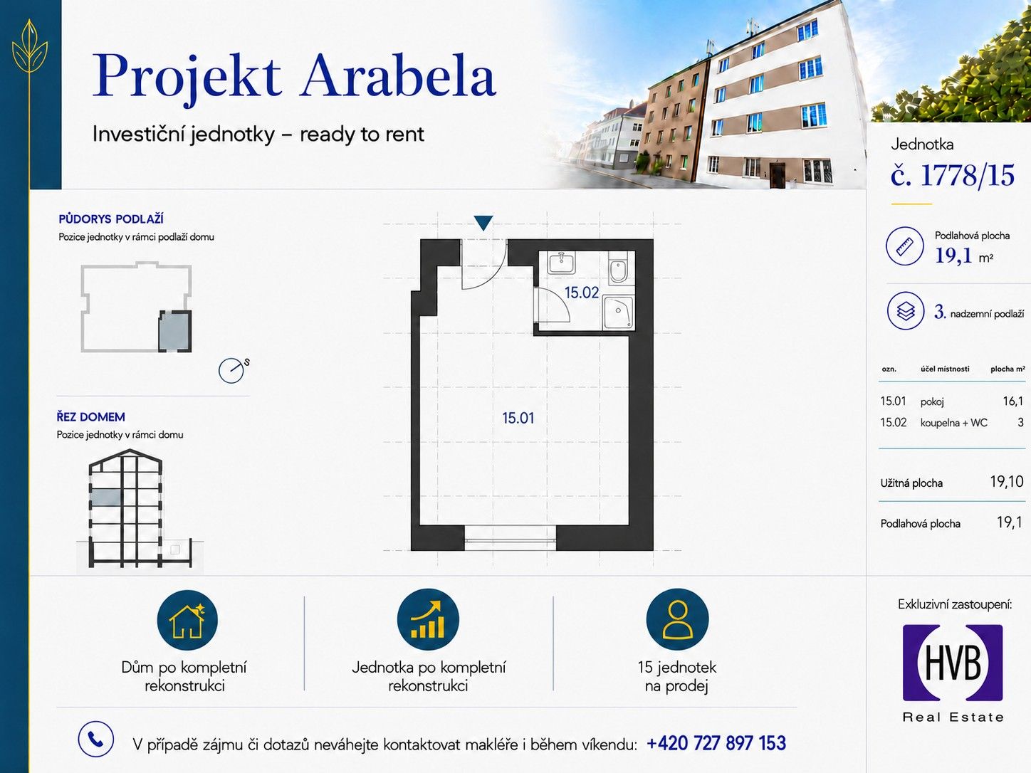 1+kk, Praha Záběhlice, 19 m² - 1