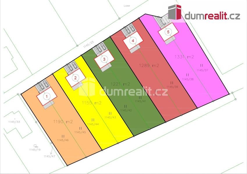 Prodej pozemek pro bydlení - Losy, Uherský Brod, 1 155 m² - 5