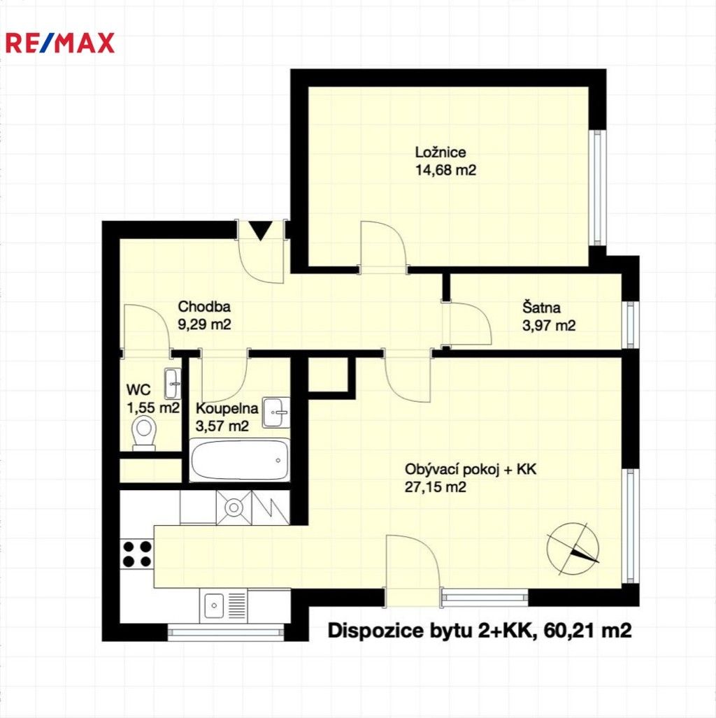 Pronájem byt 2+kk - U Pivovaru, Benešov, 60 m²