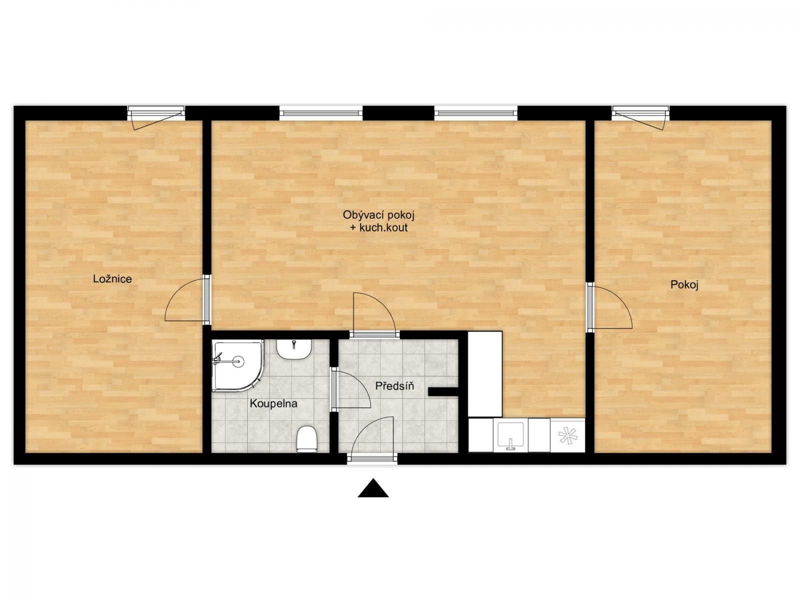 Prodej byt 3+kk - Palackého, Velim, 67 m²