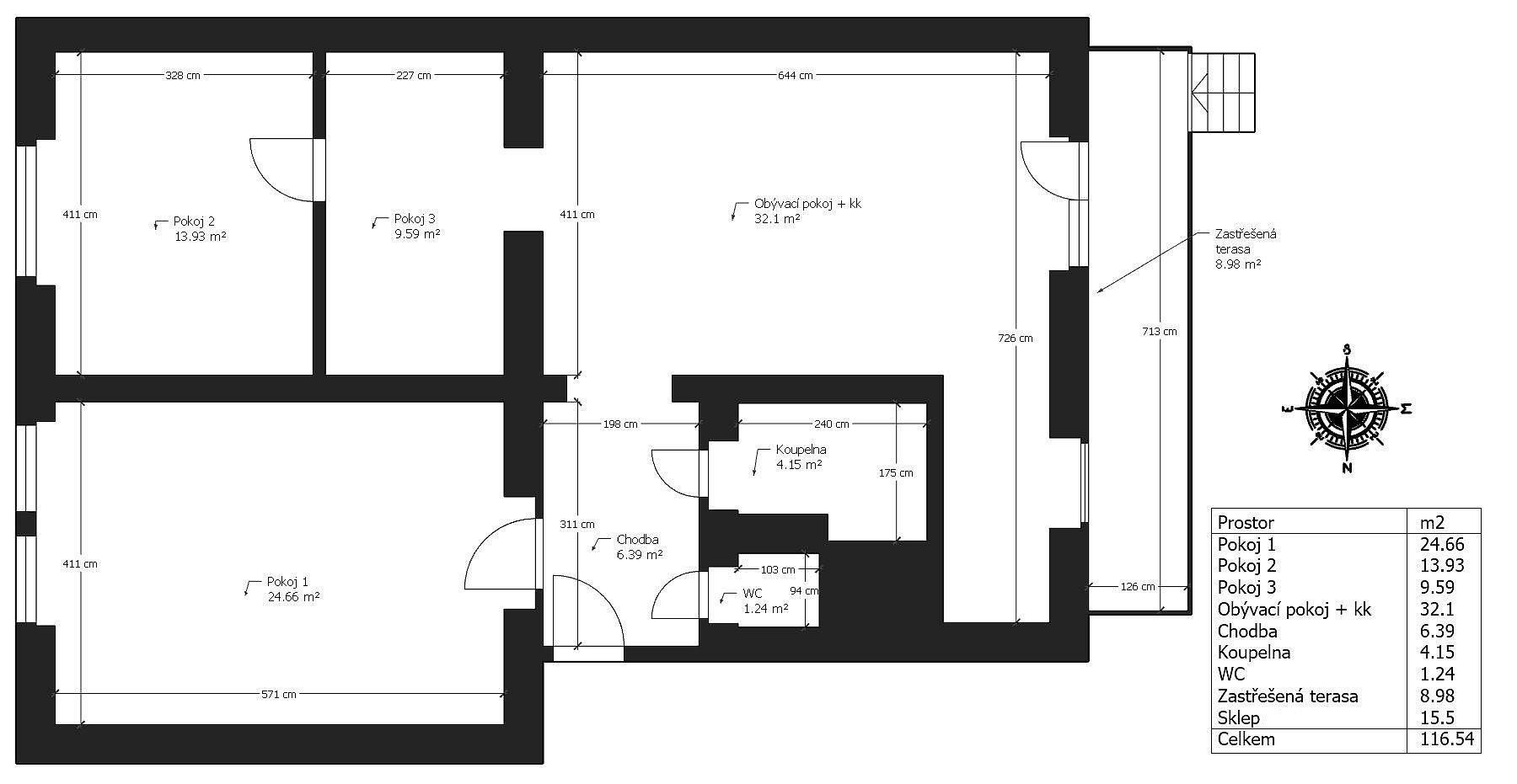 Byt 3+kk · 95 m² · Šafaříkova, Hradec Králové - 3