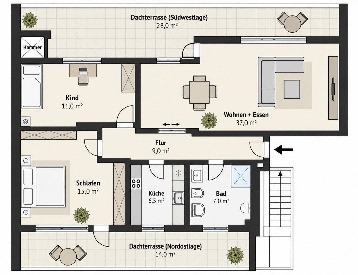 3+1, Hamburg Rahlstedt Hamburg 22147, 101 m² - 1