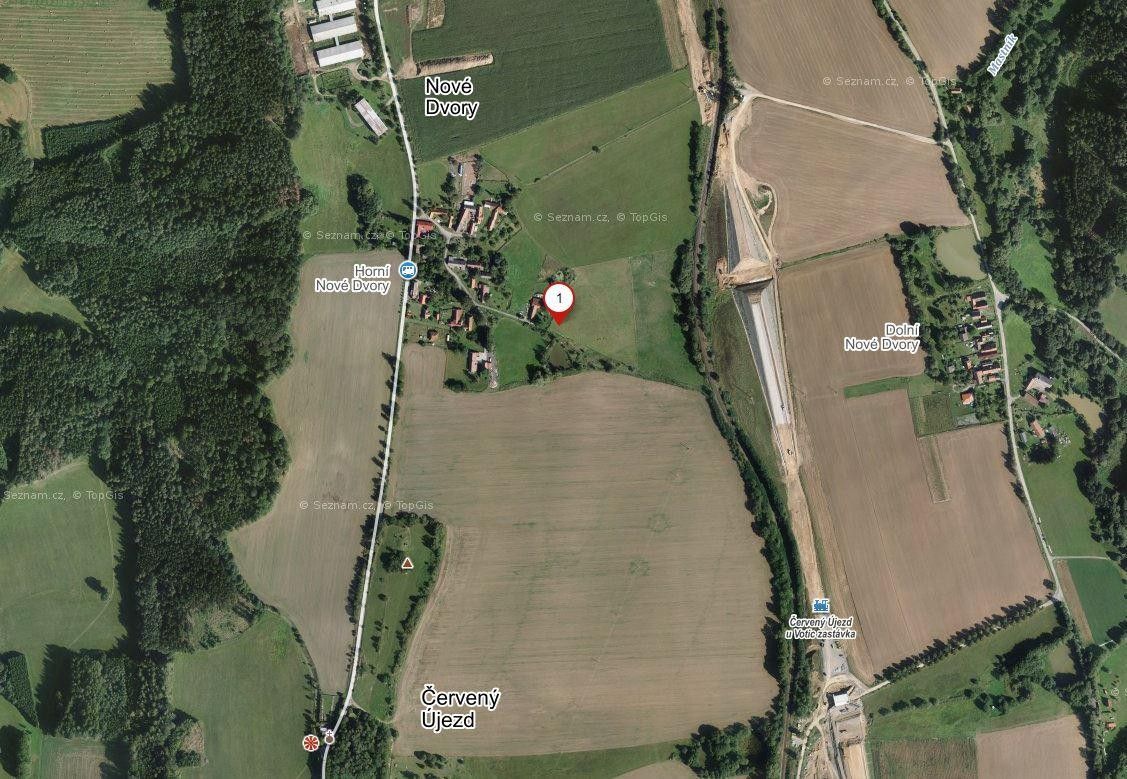 Prodej zahrada - Nové Dvory, Červený Újezd, 2 179 m²