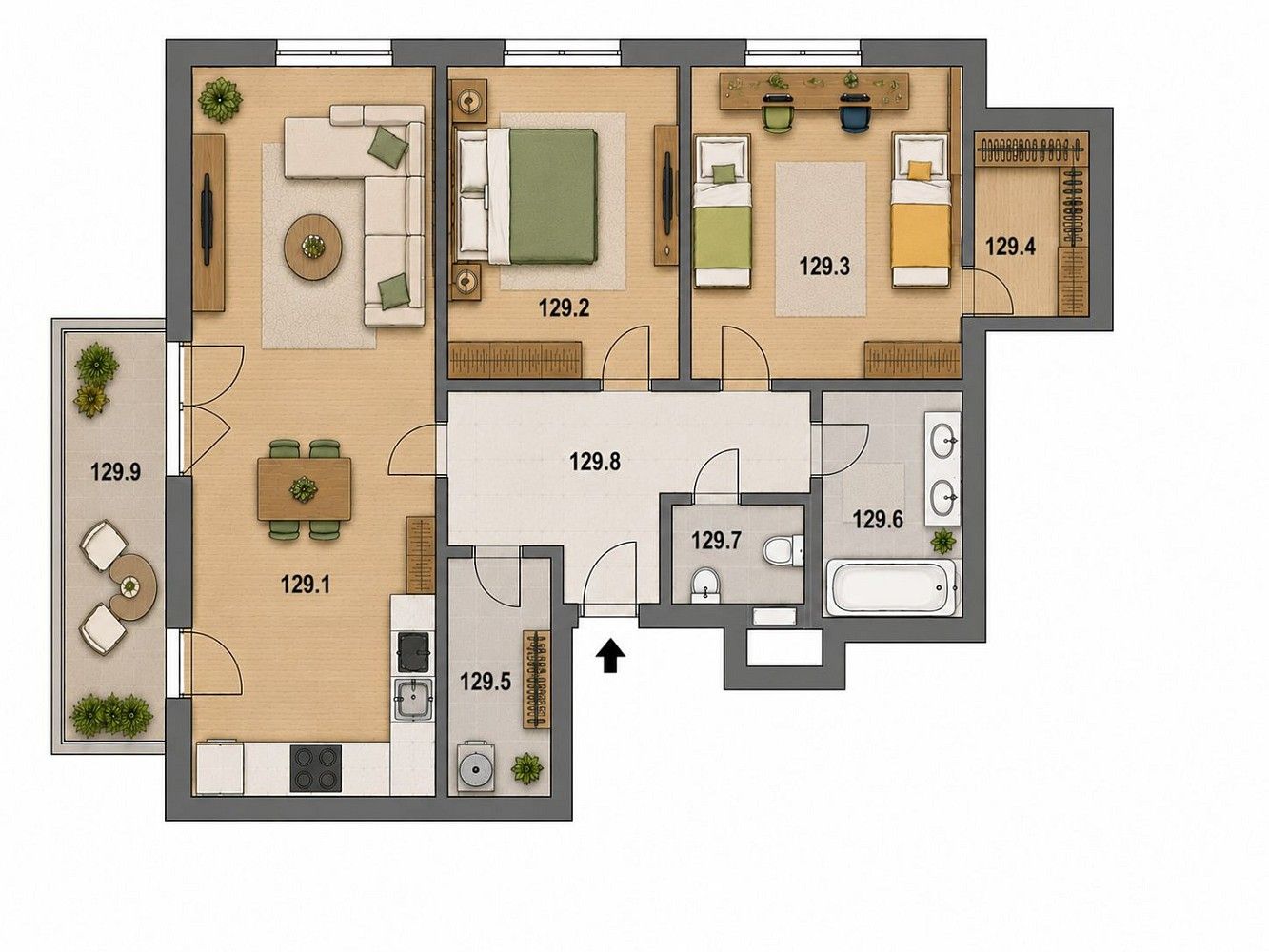 Byt 3+kk · 79 m² · Praha - Michle, okres Praha 4, Hlavní město Praha - 4