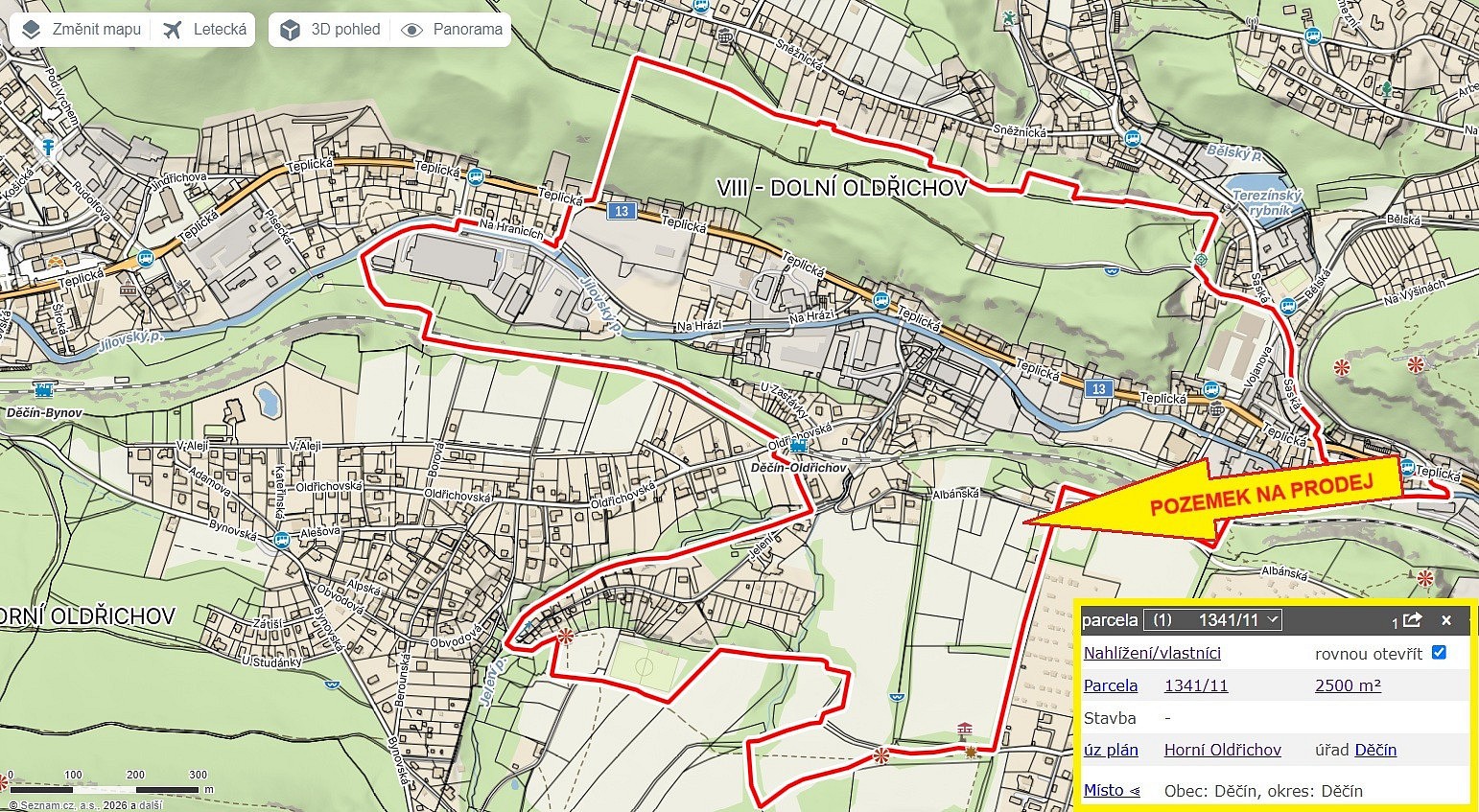 Prodej pozemek pro bydlení - Albánská, Děčín - Děčín VIII-Dolní Oldřichov - 5