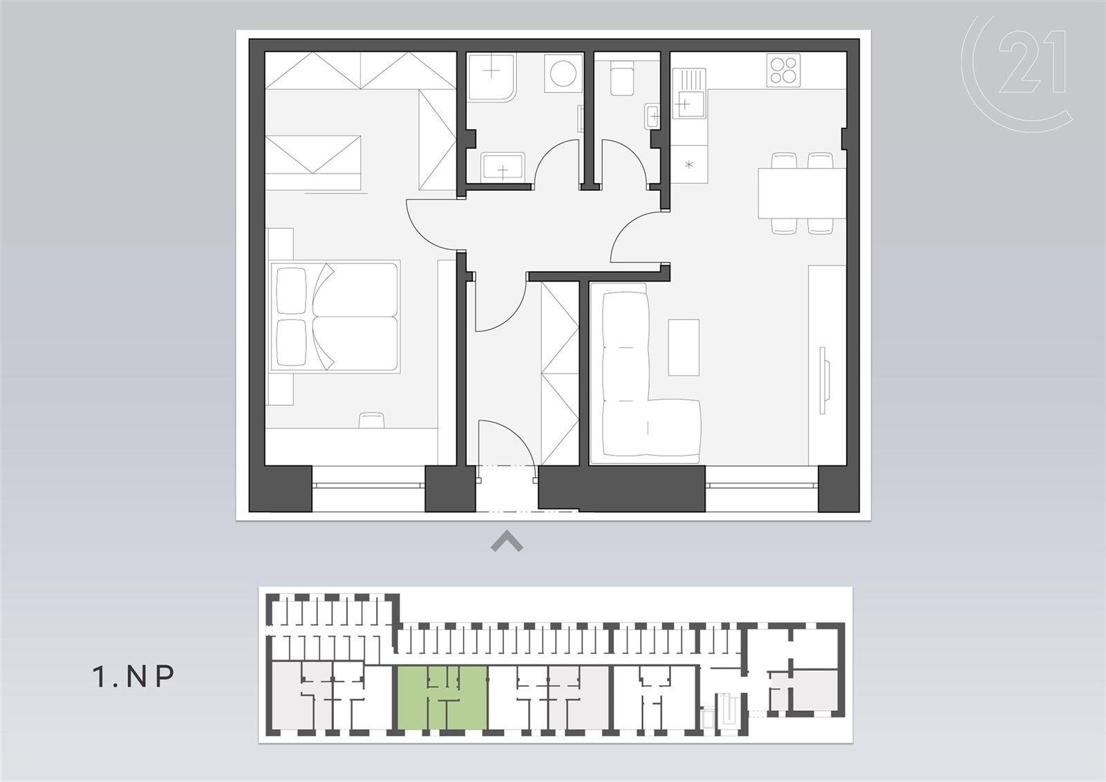 Prodej byt 2+kk - Palackého, Nový Jičín, 61 m²