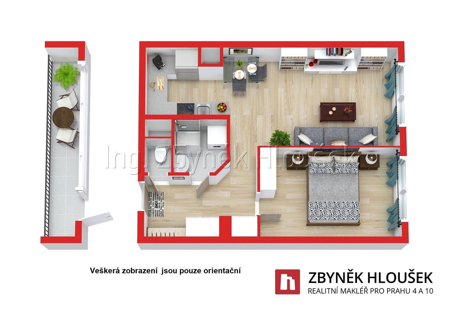 Byt 2+kk · 42 m² · Praha - Háje, okres Praha 11, Hlavní město Praha - 4