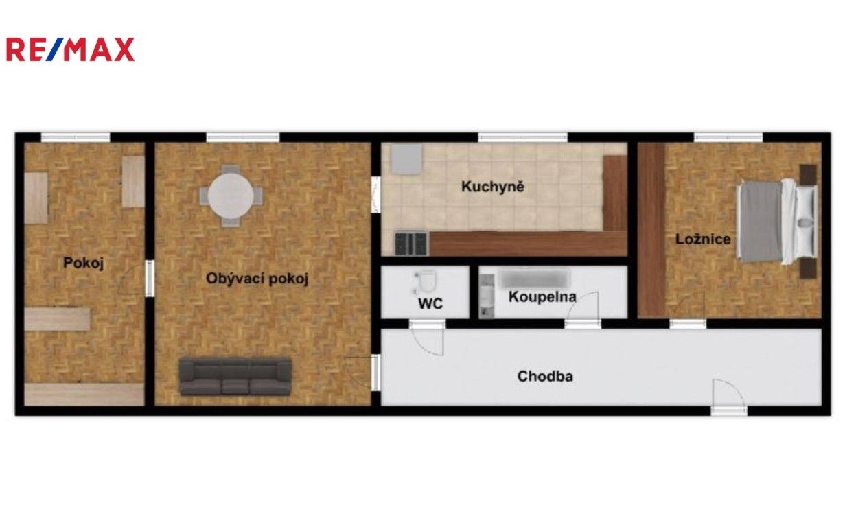 3+1, Pod Rapidem, Praha, 59 m²