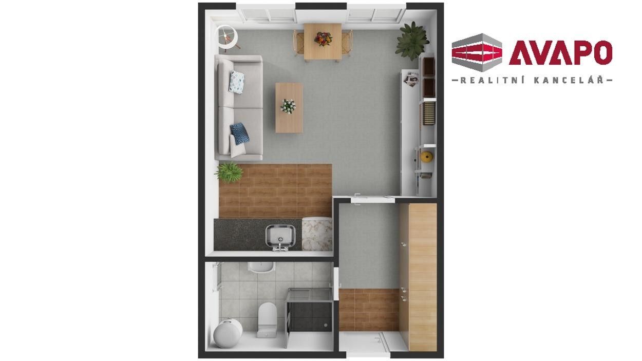 1+kk, Na Valech, Opava, 25 m² - 2