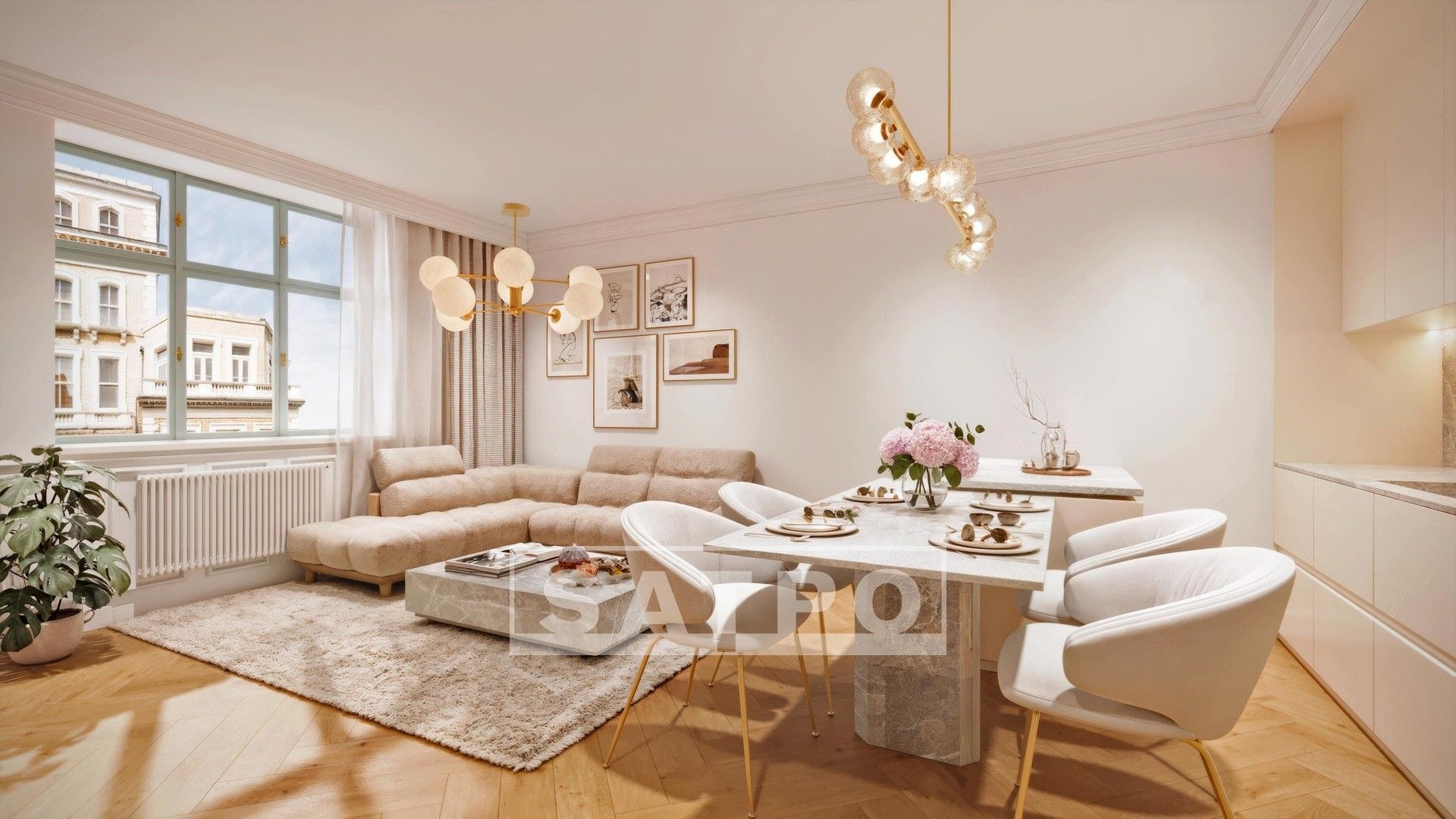 3+kk, Polská, Praha, 97 m²