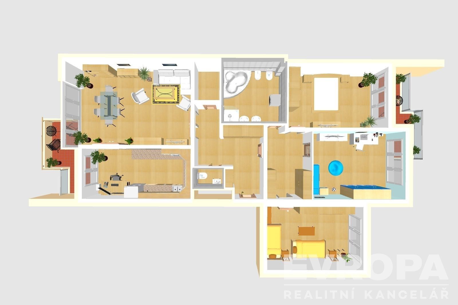 Prodej byt 3+1 - Záběhlice, Praha, 133 m²