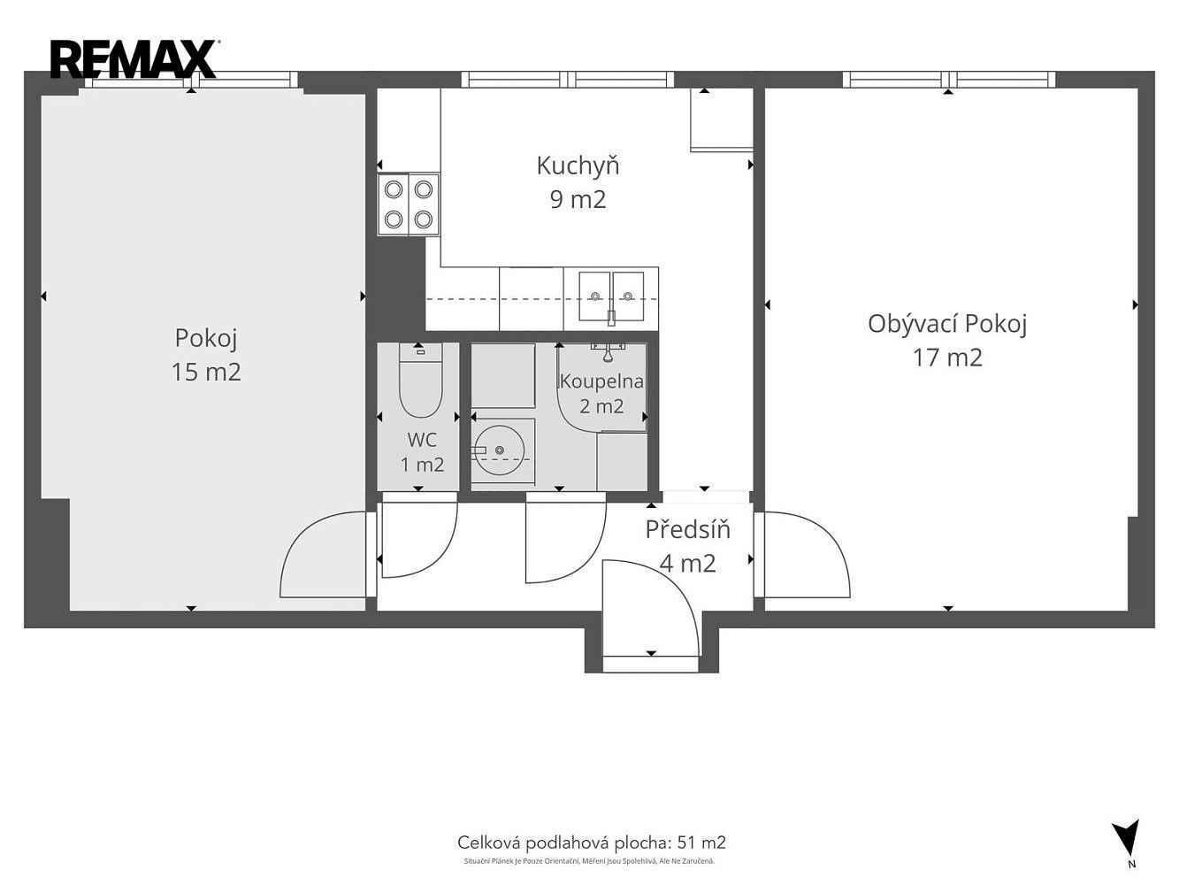 Byt 2+1 · 51 m² · Sídliště, Žebrák, okres Beroun - 3