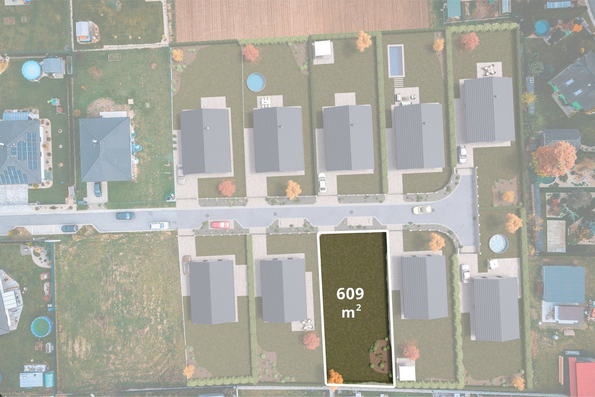 Pozemek pro bydlení, 609 m²