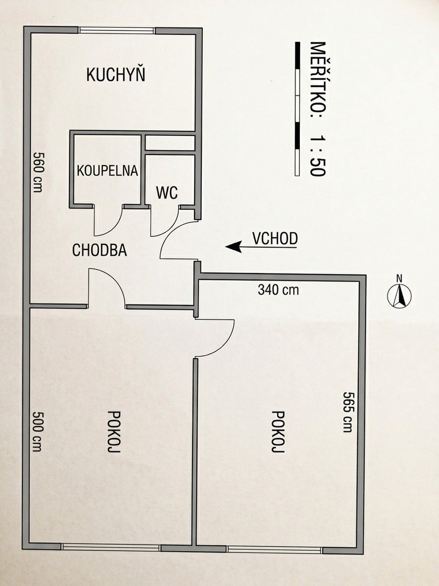 Pronájem byt 2+1 - Velehradská, Kroměříž - Kroměříž, Zlínský kraj, 60 m² - 2