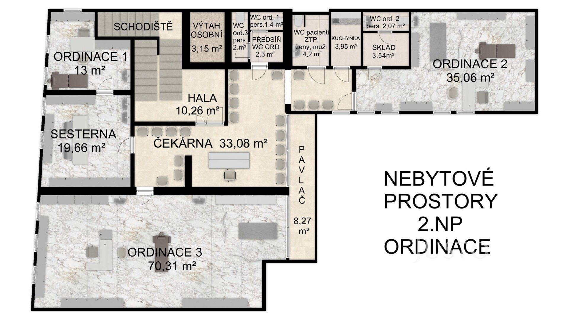 Pronájem komerční - Havlíčkovo nám., Písek, 76 m²