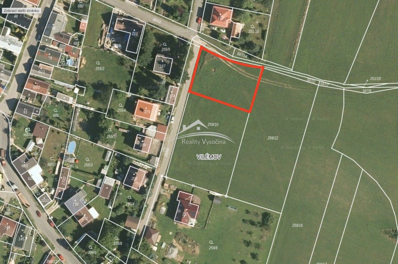 Prodej pozemek pro bydlení - Vilémov, Humpolec, 1 026 m²