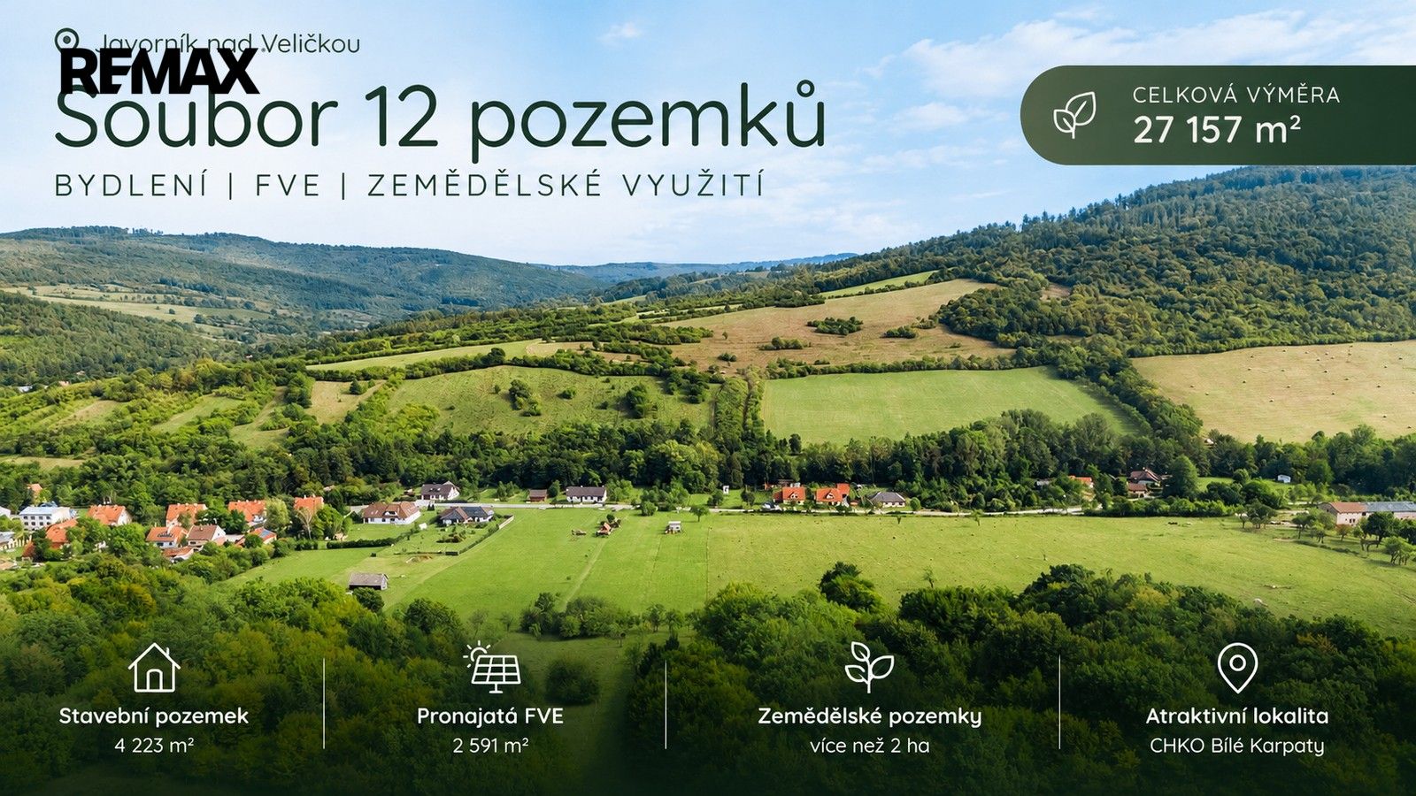 Pozemky pro bydlení, Javorník, 27 157 m² - 1